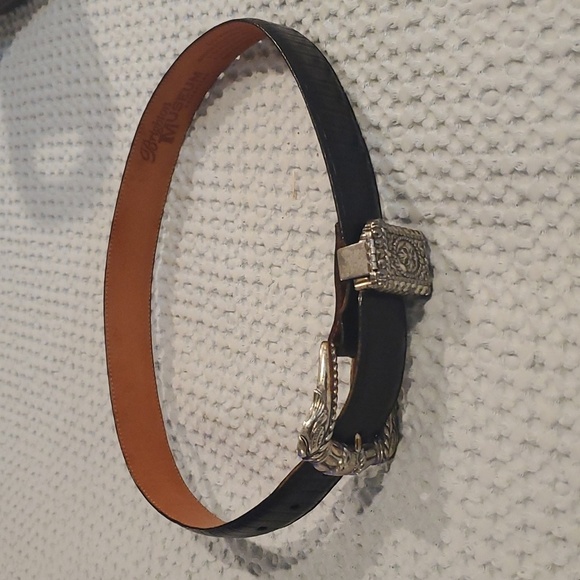 Vintage Brighton Museum Collection Black Leather Western Belt size Small - Picture 1 of 8